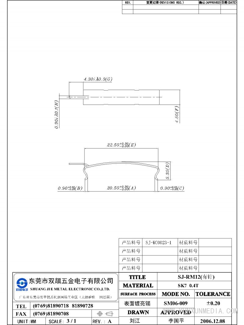 SJ-RM12（有針）-Model