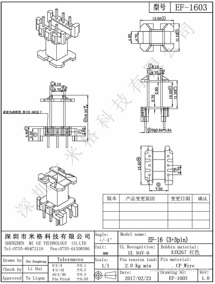 EF-1603-Model