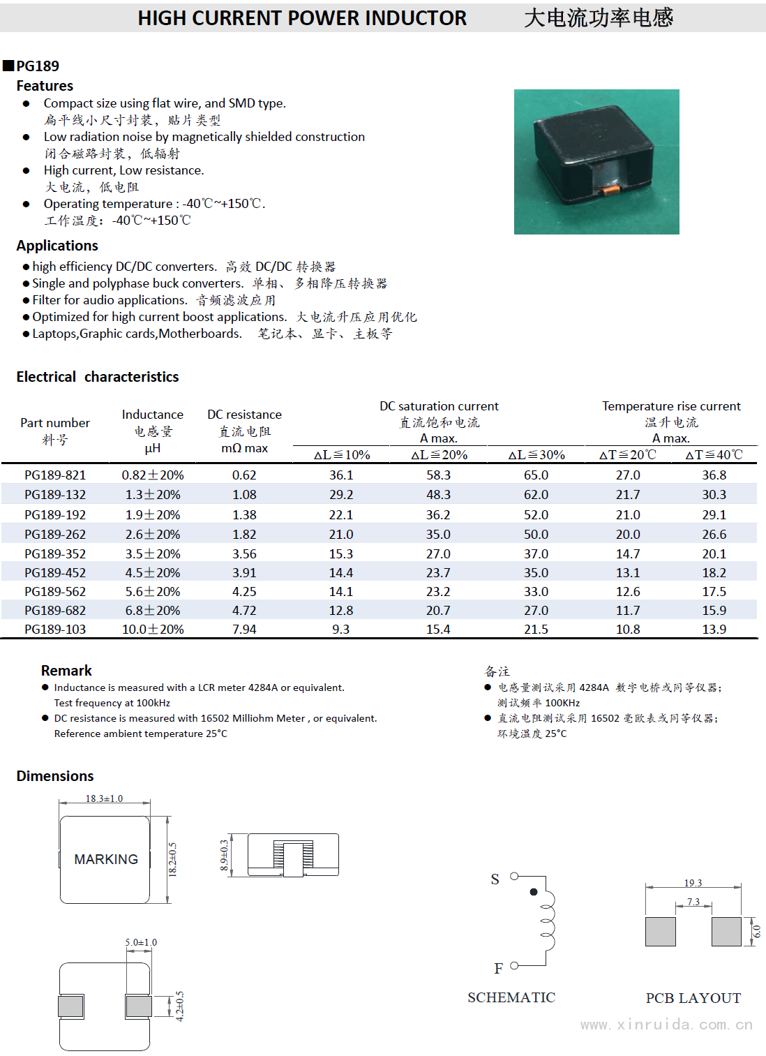 大電流電感PG189系列1