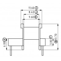 EE-1608-3/EE-16臥式(5+5PIN)