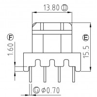 EF-2001-1/EF-20臥式(4+4PIN)