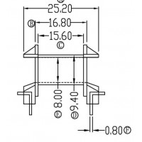 EF-2502-1/EF-25臥式(5+5PIN)