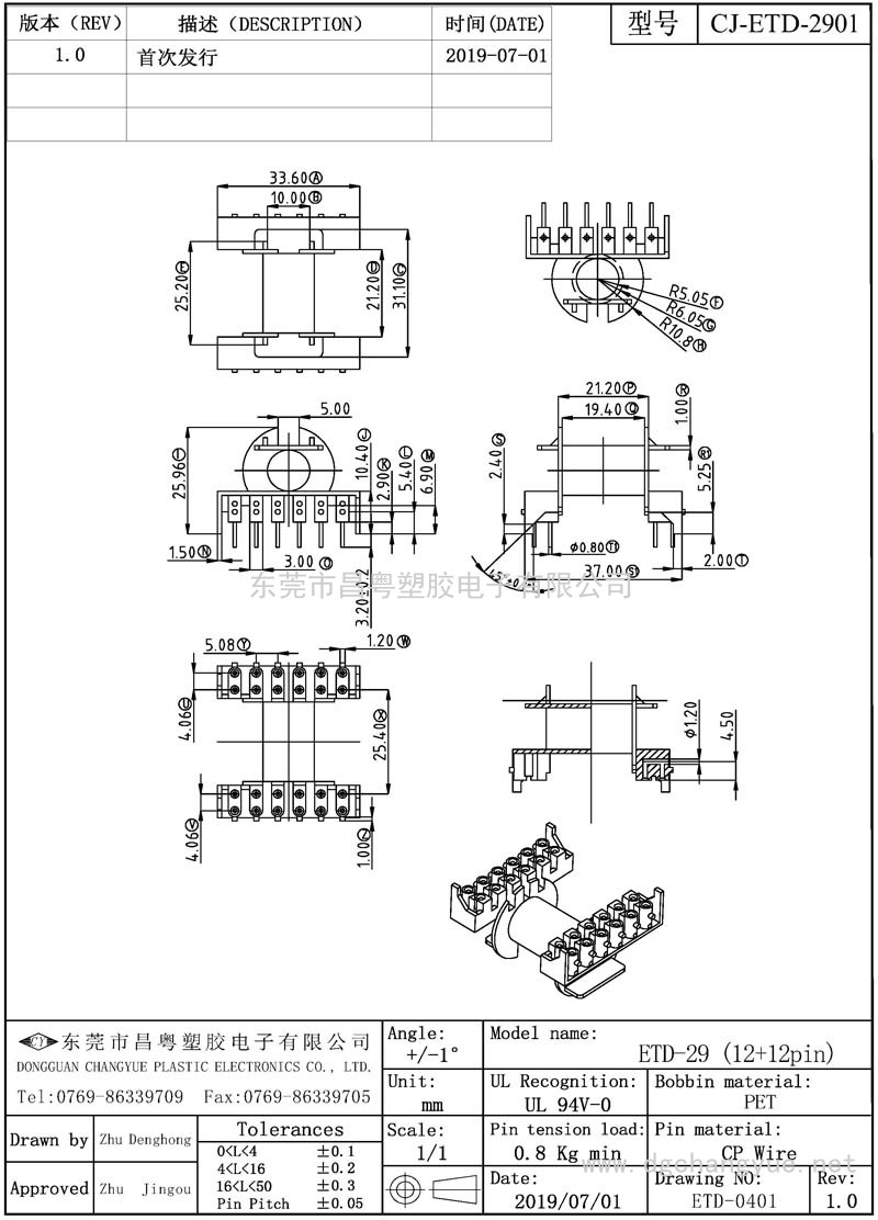 CJ-2901 ETD29臥式(12+12)
