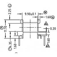 EE-1608-1/EE-16臥式(4+4PIN)