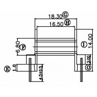 EFD-2505(0.6)/EFD25臥式(5+5PIN)