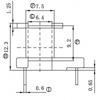 XY-EE-13D-2/EE13立式(5+5)P加寬