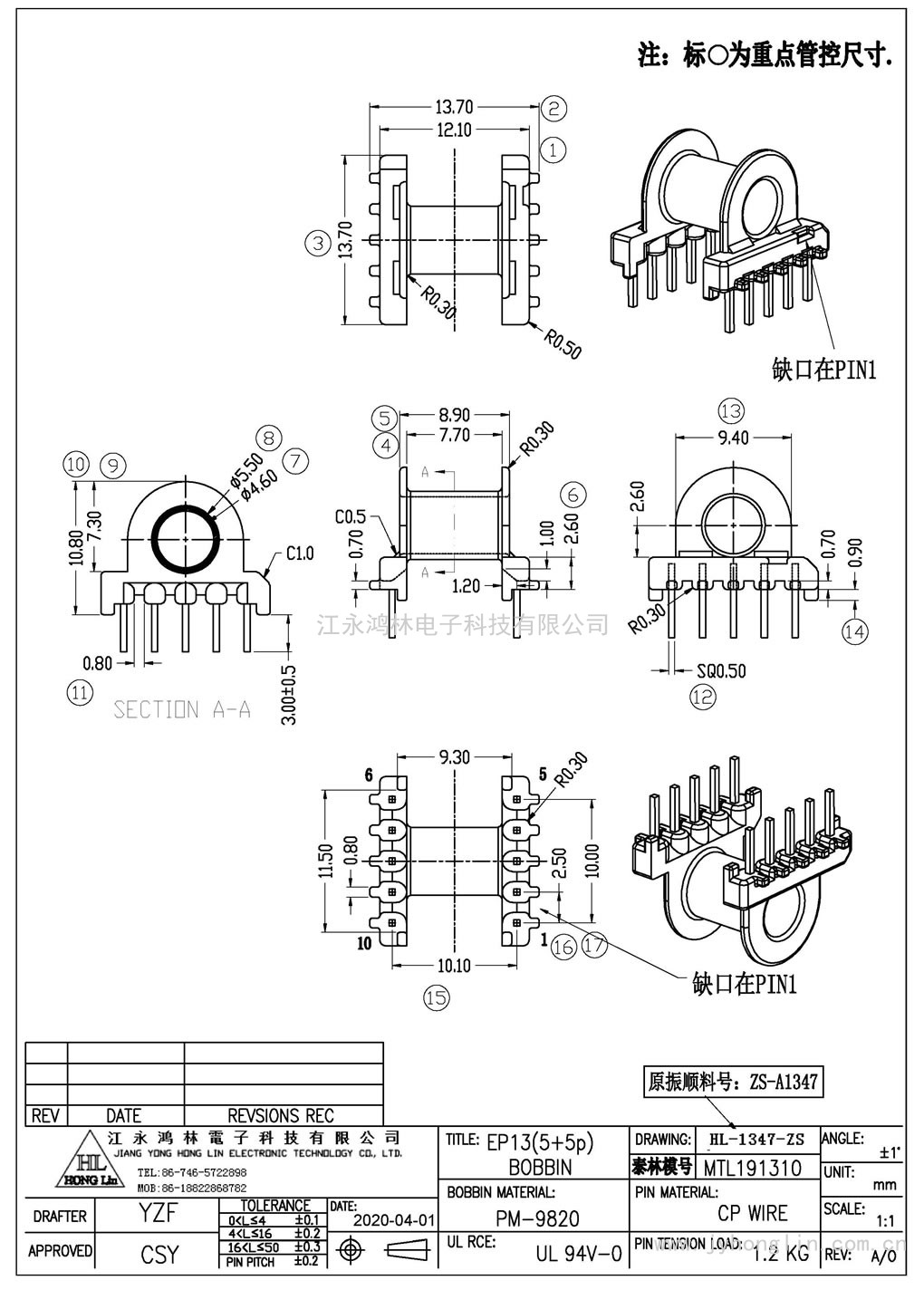 HL-1347-ZS(SX-1369）/EP-13臥式(5+5P)