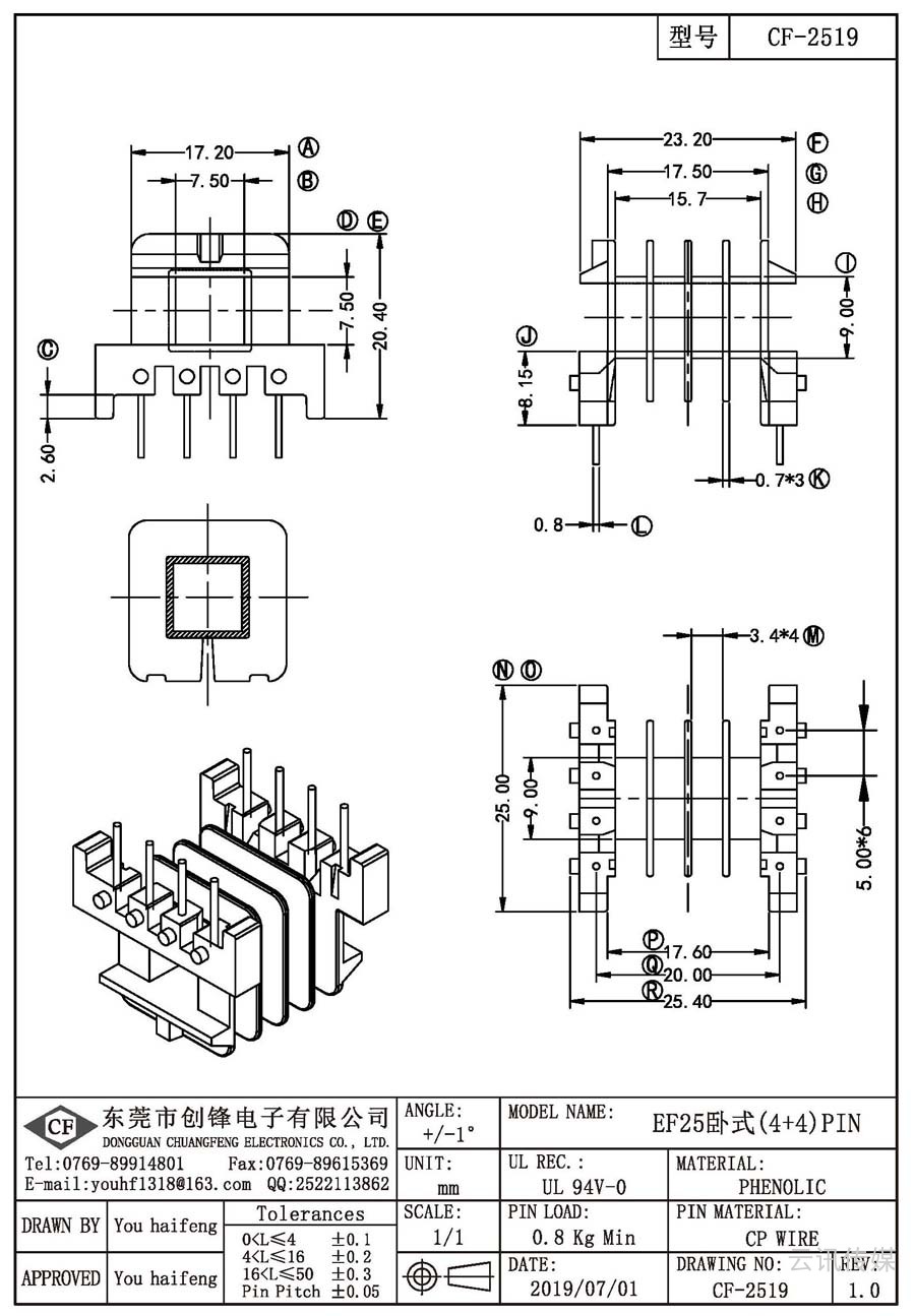 CF-2519/EF25臥式(4+4)PIN