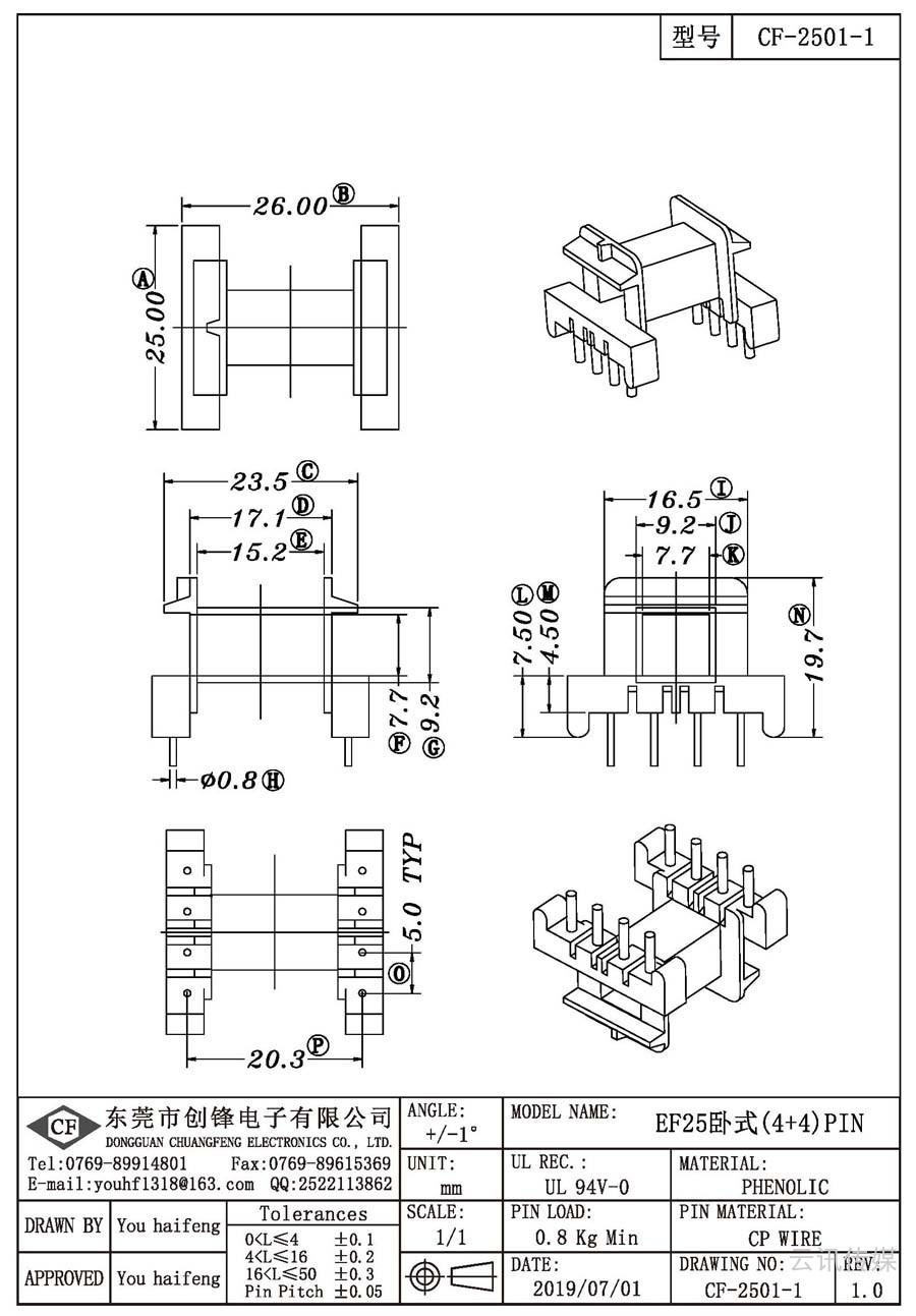 CF-2501-1/EF25臥式(4+4)PIN
