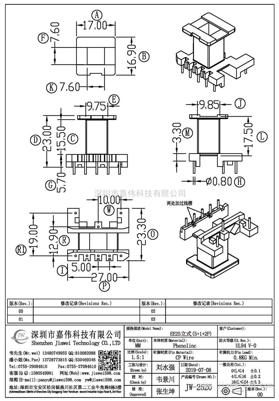 JW-2520/EE25立式(5+1+2P)