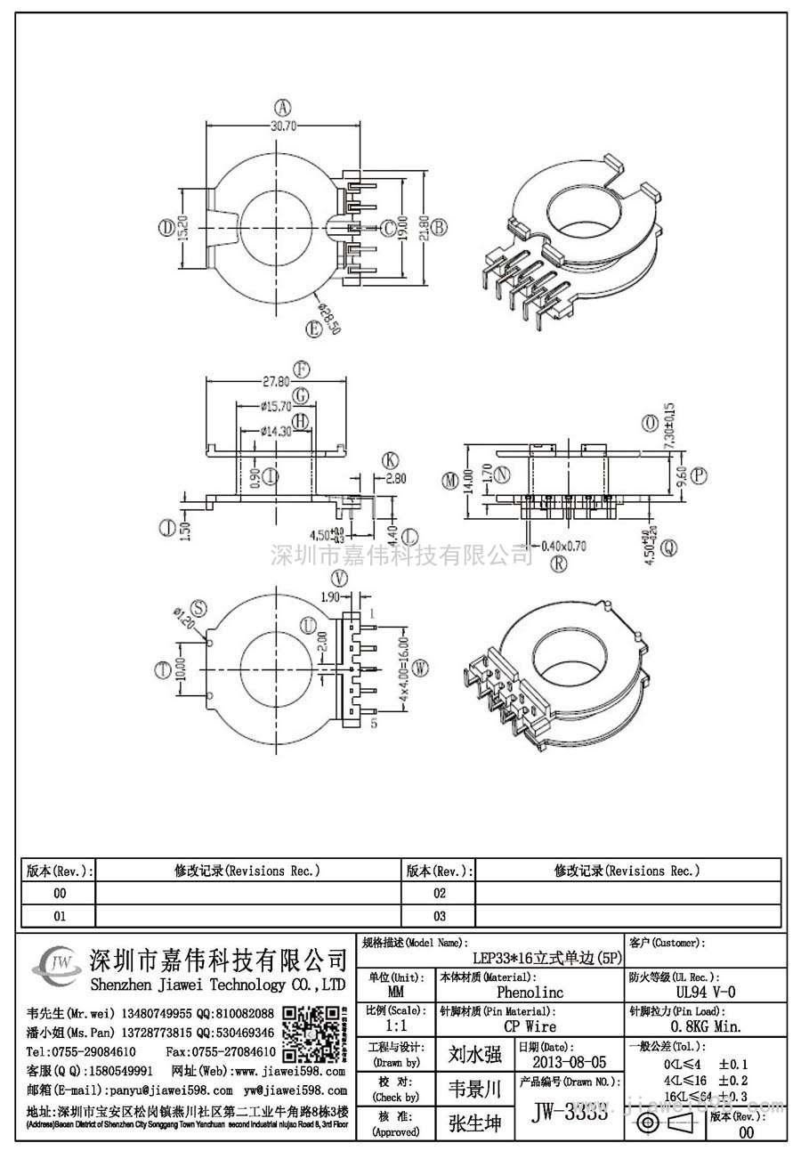 JW-3333/LEP33*16立式單邊(5P)