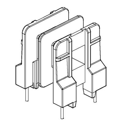 JS-2527/EE25臥式雙槽(2+2PIN)電木