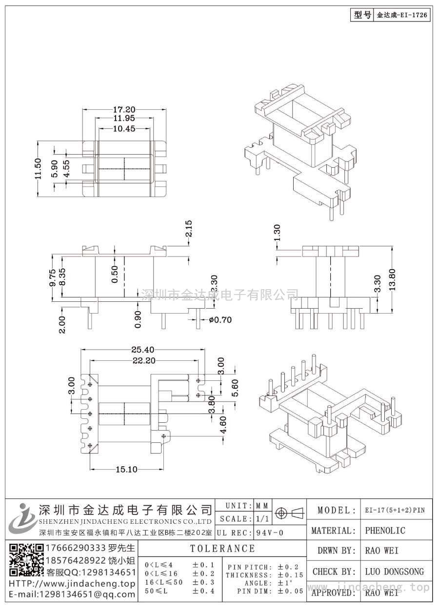 金達成-EI-1726/EI17(5+1+2)PIN