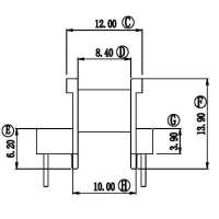 EE-1608-2/EE-16臥式(5+5PIN)