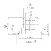 HXH-EE5.0-2 EE5.0雙槽貼片3+3針