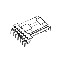 HX-3229 EE32 雙槽彎腳L腳雙槽立式4+7針