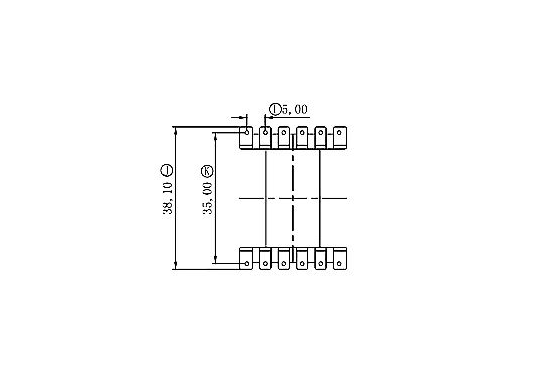 HXL-EE4207 EE42 EE4220七字針L腳臥式6+6針