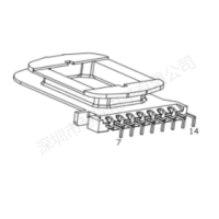 HXB-EE5055 EE50彎腳螃蟹腳立式8+0針（HXB-EE5005-1A配套））