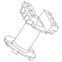 HXB-ER4901 ER49 ETD49立式無(wú)針