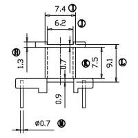 SL-1323/EE-13立式(4+2)PIN