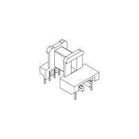EE-1309 EE13臥式5+2加寬磁芯厚度6.2帶安規槽排距16.0腳距2.7/9.0