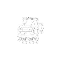 EF-2001-1 EF20臥式5+5排距15.2腳距3.8帶飛線(xiàn)槽