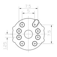HX-036 磁環(huán)底座 4+4針 BASE