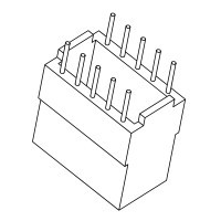 HX-076 磁環(huán)底座外殼 5+5針 BASE