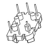 HXX-014 磁環(huán) 底座 3+3針  BASE